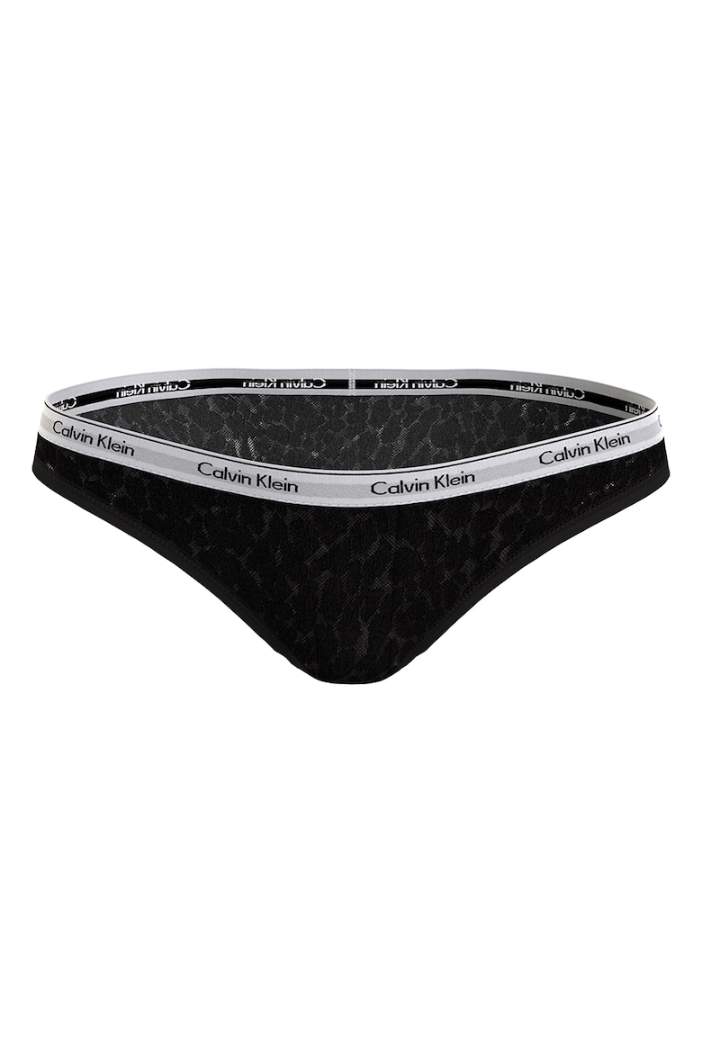 Кружевные плавки бикини со средней посадкой Calvin Klein, черный