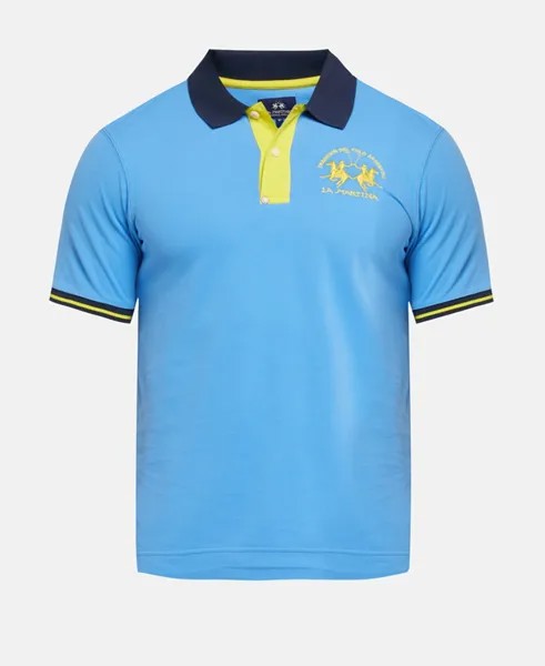 Рубашка поло La Martina, лазурный синий