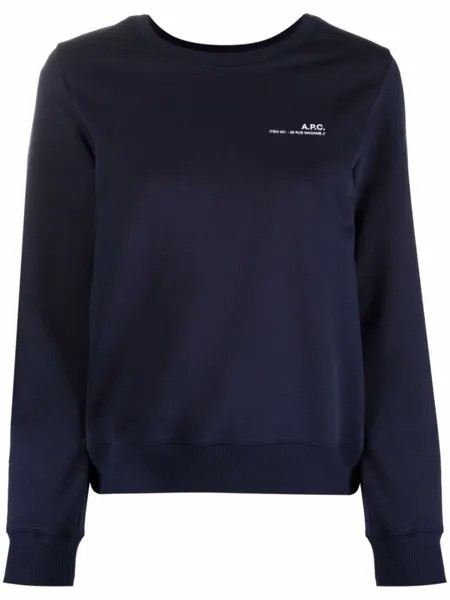 A.P.C. толстовка с логотипом, синий