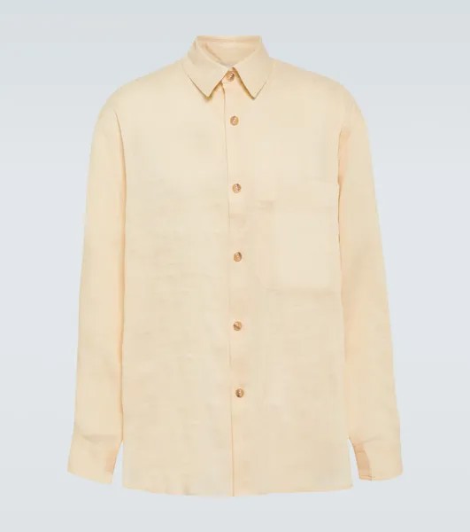 Полосатая рубашка из льна и шелка King & Tuckfield, мультиколор