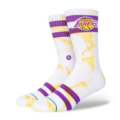 Носки Stance Lakers Dyed INFIKNIT Crew Socks (Gold) Носки с графическим принтом