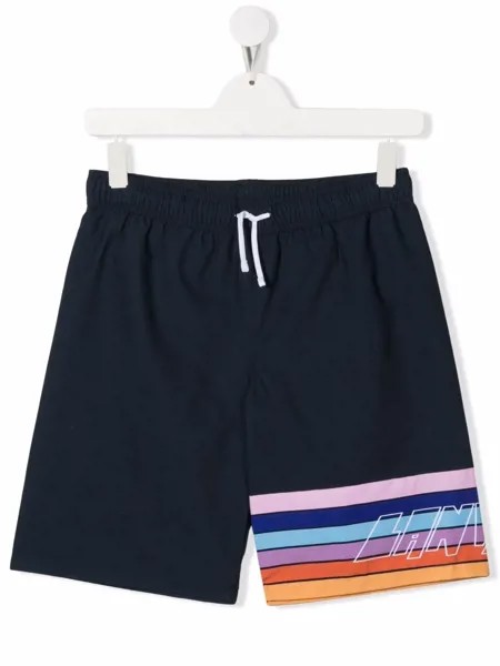 LANVIN Enfant плавки-шорты с отделкой в полоску
