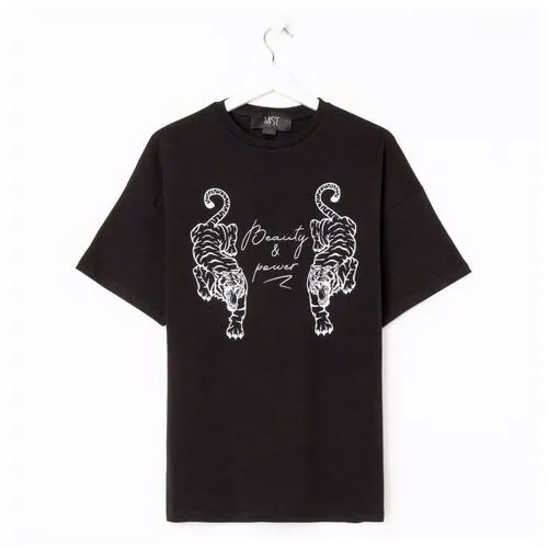 Футболка MIST Tiger, размер 48-50, черный