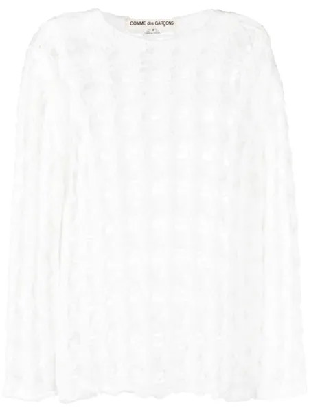 Comme Des Garçons джемпер рыхлой вязки, белый