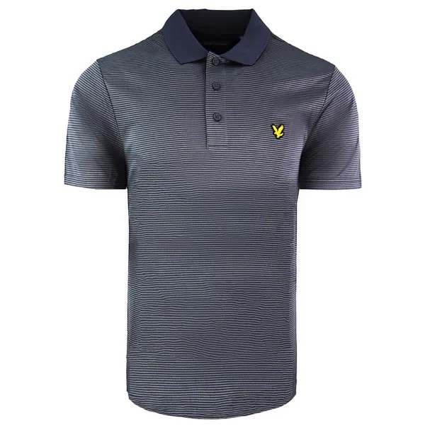 Мужская рубашка поло Golf в микрополоску серая Lyle & Scott, серый