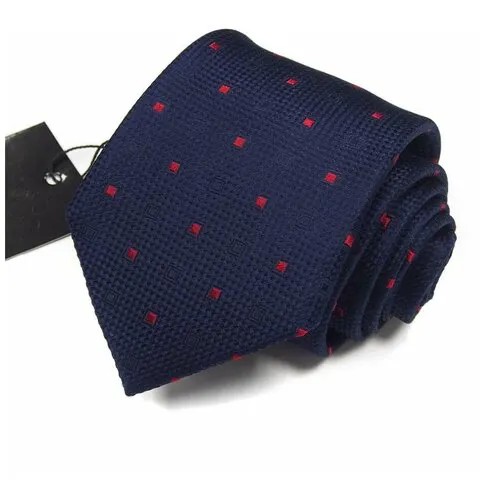 Синий галстук с красными квадратиками Coveri Collection 810840