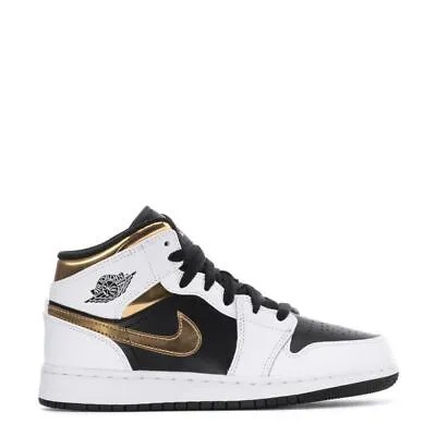 Кроссовки Jordan 1 Big Kid Mid White/Multi-Color-Black (554725 190)