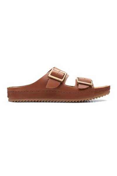 Кожаные тапочки Brookleigh Sun Clarks, коричневый