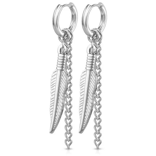 Серьги с подвесками Spikes, серебряный