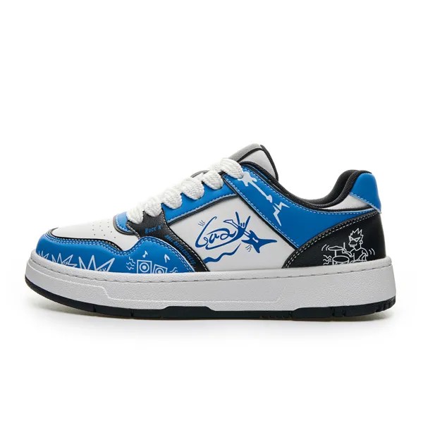 Кроссовки LAZY BONS Skateboarding Shoes Unisex Low-top, белый/серый