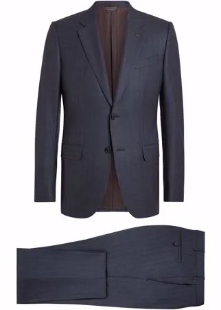 Ermenegildo Zegna клетчатый костюм с однобортным пиджаком