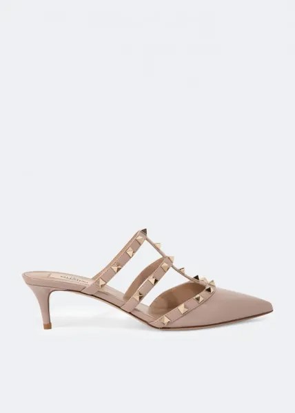 Мюли VALENTINO GARAVANI Rockstud mules, бежевый