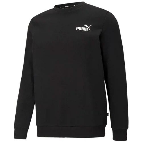 Свитшот спортивный PUMA ESSENTIALS SMALL LOGO FLEECE CREW, размер S, черный
