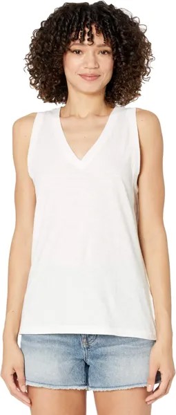 Майка Whisper Cotton V-Neck Tank Madewell, цвет Optic White