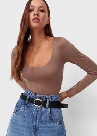 Stradivarius Боди Из Полиамида С Длинными Рукавами Multicolor S