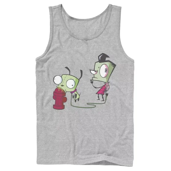 Мужская майка Nickelodeon Invader Zim Walking Gir Fire Hydrant с портретом и графикой