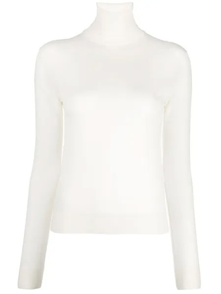 Jil Sander шерстяной джемпер с высоким воротником, нейтральный цвет