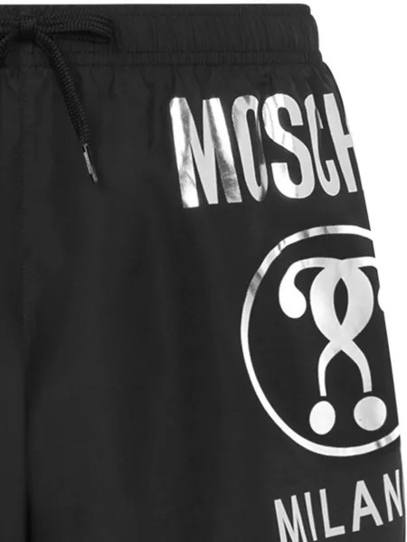 Moschino плавки-шорты с логотипом, черный