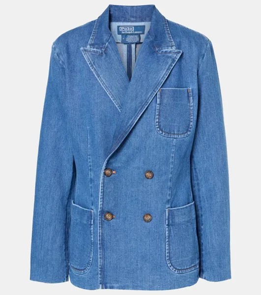Двубортный джинсовый пиджак Polo Ralph Lauren, цвет ravi wash