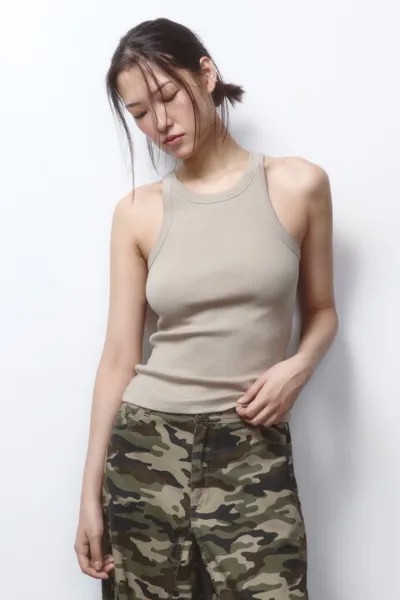 Майка TANKTOP облегающая в рубчик