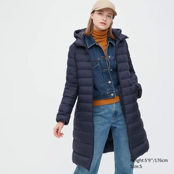 Пуховик женский UNIQLO 450450COL69 синий 2XL (доставка из-за рубежа)