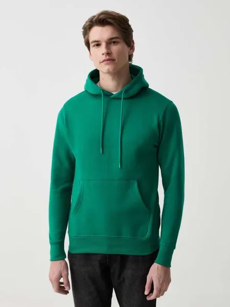 Толстовка с капюшоном и карманом Ovs, цвет emerald green