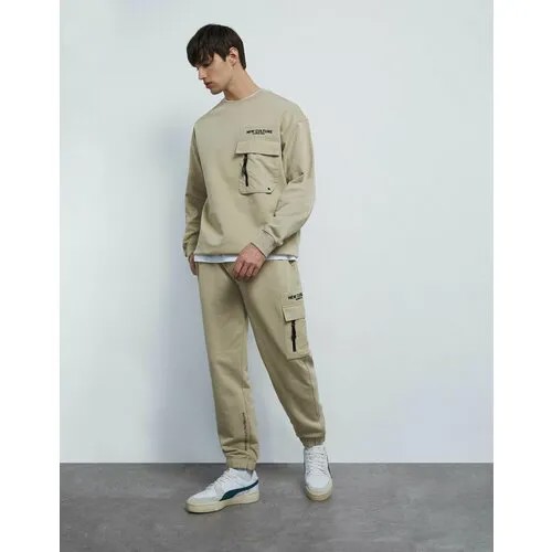 Брюки спортивные Gloria Jeans, размер XS/176 (40-42), бежевый