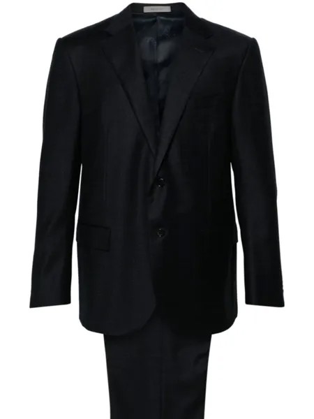 Костюм однобортный из натуральной шерсти Corneliani, синий