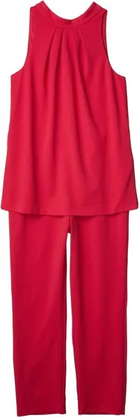 Комбинезон Adrianna Papell Knit Crepe Popover Halter Jumpsuit, цвет Fiesta Pink