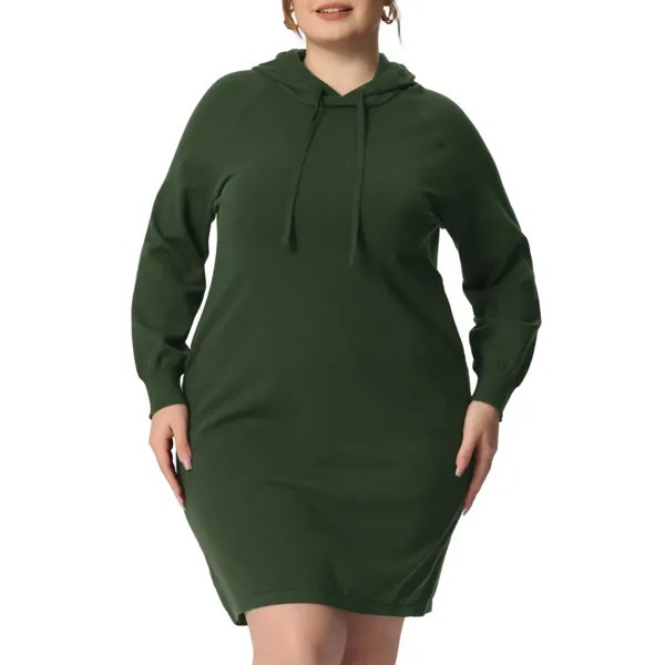 Женский пуловер в рубчик большого размера, свитер 2023, модные осенние платья, облегающее платье с длинными рукавами и капюшоном Agnes Orinda, коричневый