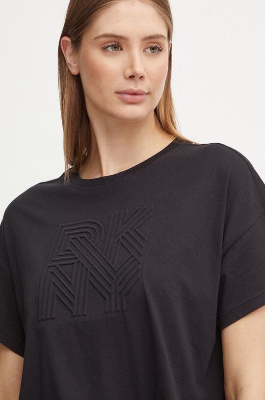 Хлопковая футболка Dkny, черный