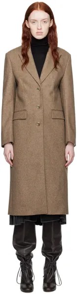 REMAIN Birger Christensen Светло-коричневое полуприлегающее пальто