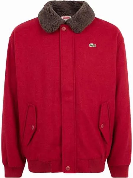 Supreme шерстяной бомбер из коллаборации с Lacoste