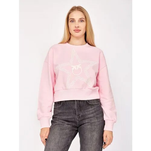 Свитшот Pinko, без карманов, размер 38, розовый