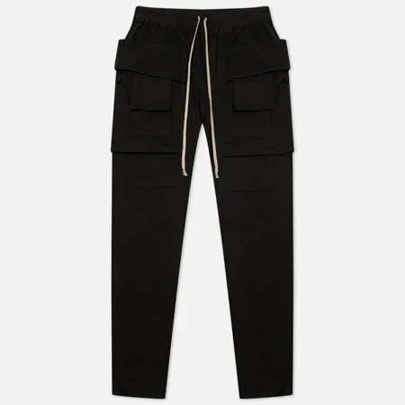 Мужские брюки Rick Owens DRKSHDW Gethsemane Creatch Cargo Drawstring, цвет чёрный, размер XL