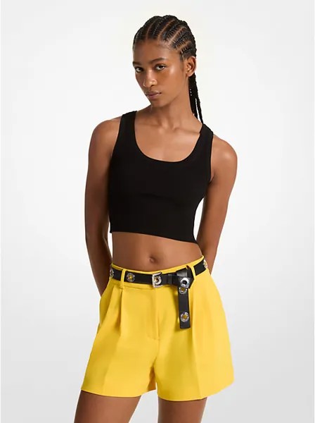 Шорты Michael Kors Pleated Crepe, желтый
