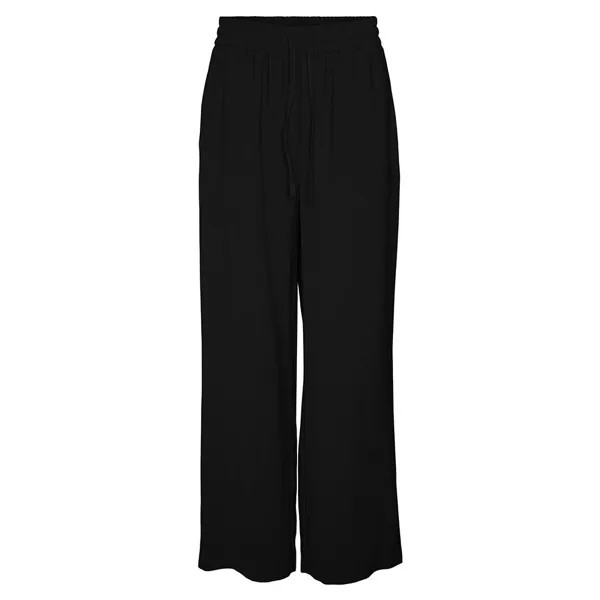 Брюки Vero Moda Carmen Wide Pull On Fit High Waist, черный