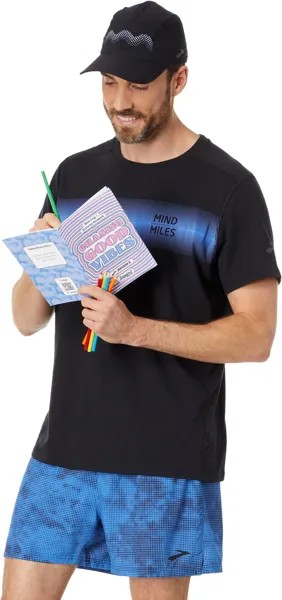 Футболка Brooks Distance Short Sleeve 2.0 - Vibes Collection, цвет Diffused Gradient