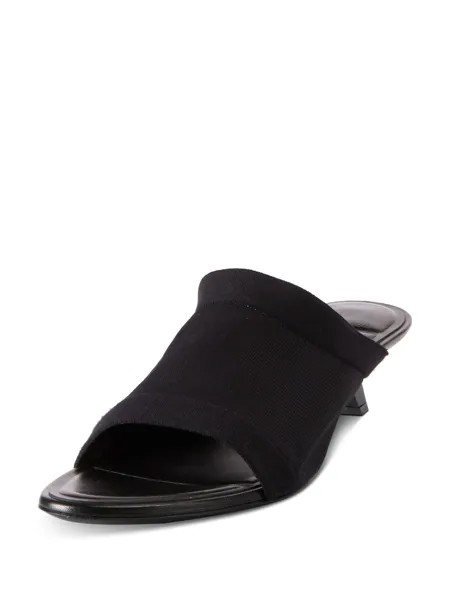 BALENCIAGA Черные женские эластичные босоножки без шнуровки с круглым носком на каблуке 39,5