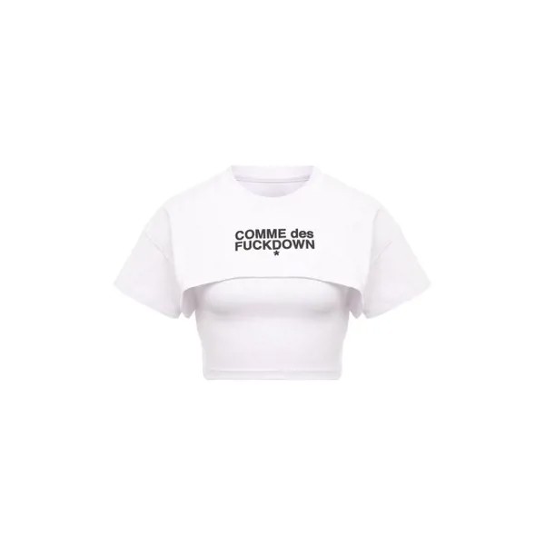 Хлопковая футболка Comme des Fuckdown