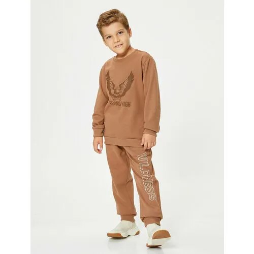 Брюки KOTON, размер 5-6 лет, коричневый