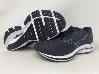 Женские кроссовки Mizuno Wave Inspire 18, черно-серебристые, ширина 11 D, США