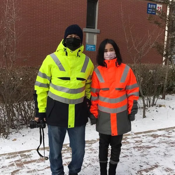 Мужской комбинезон с капюшоном, водонепроницаемый, ветрозащитный, толстый, оранжевый, зеленый, B49