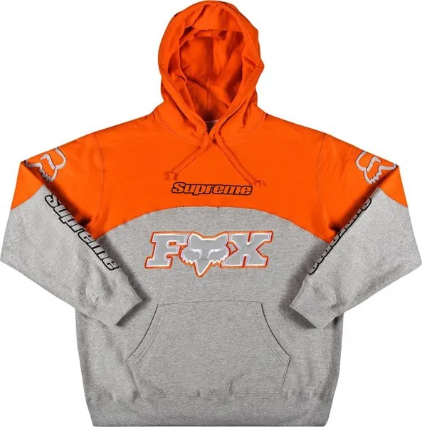 Толстовка Supreme x Fox Racing Hooded Sweatshirt 'Grey', серый