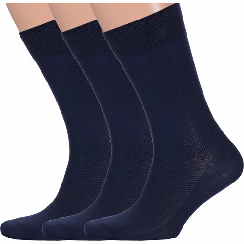 Носки PARA socks, 3 пары, размер 25-27, синий