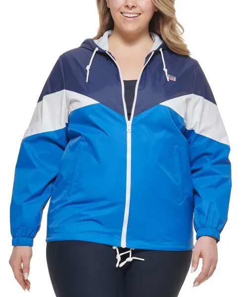 Модная куртка-дождевик больших размеров с цветными блоками Levi's