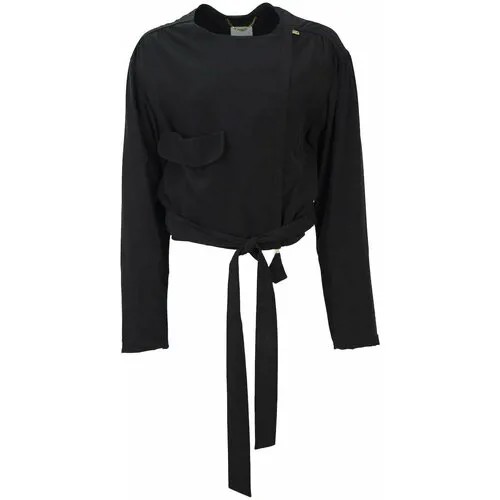 Куртка  MOSCHINO, укороченная, размер 44, черный