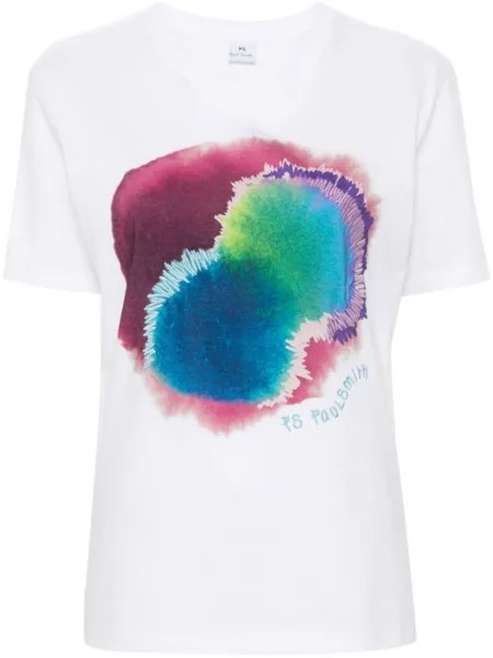 PS Paul Smith футболка с графическим принтом, белый