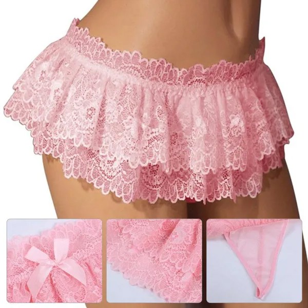 Женское плиссированное сексуальное белье A-Line See Through Mini Lace Skirt Sheer Costume Nightwear
