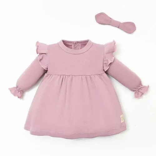 Платье Крошка Я, размер 74-80, розовый